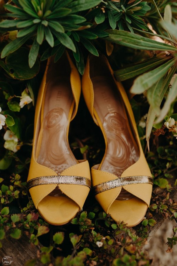 chaussures de mariée jaune